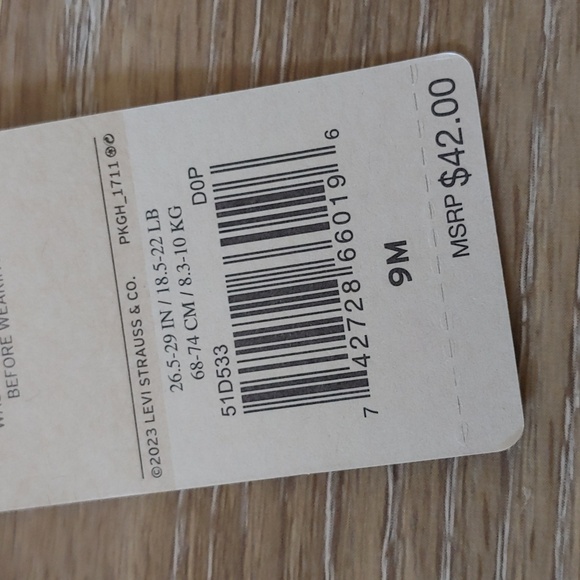 NWT Levi's Infant One Piece Overalls Blue Size 9M - Picture 9 of 14